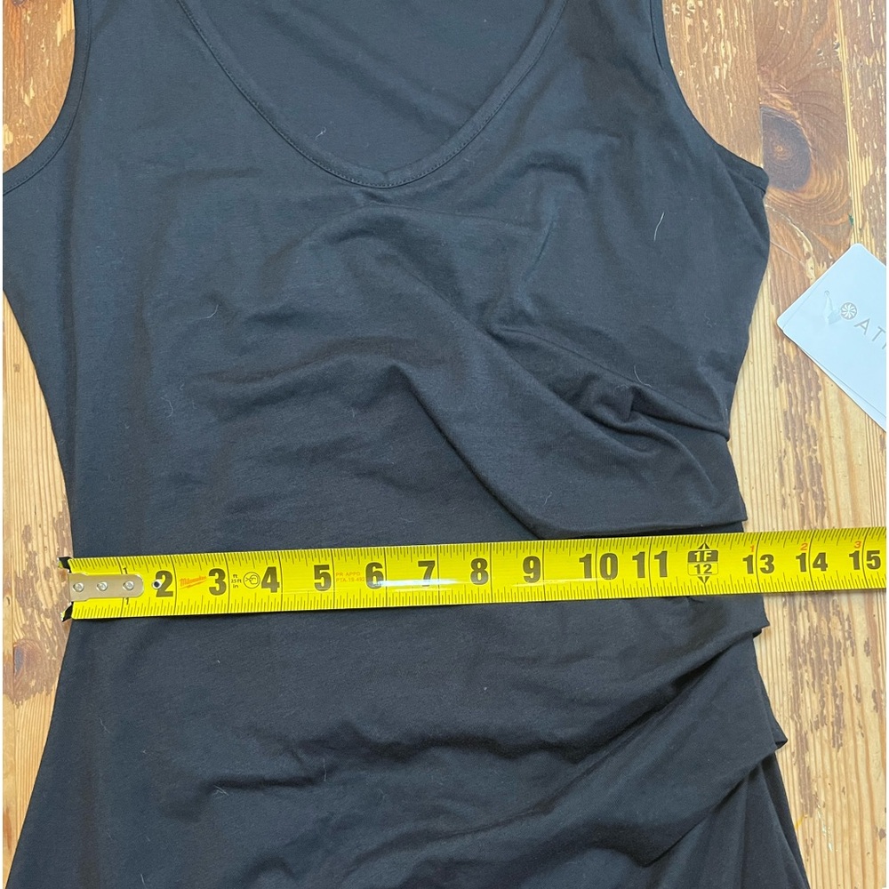 •• *Athleta Della black ruched dress in Small.NWT - Picture 5 of 11